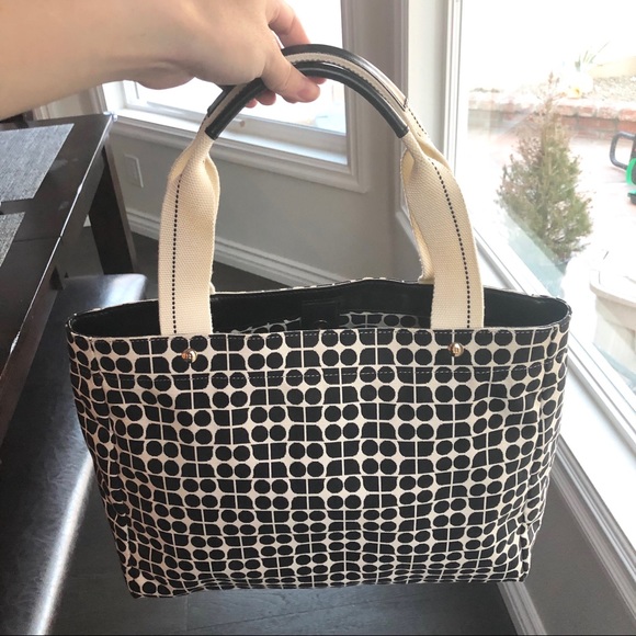 kate spade Handbags - Kate Spade NWOT canvas tote with leather trim